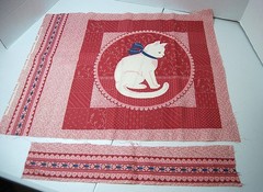 White Cat Pillow Panels by V.I.P print @Cranston Print Works Co Simple Treasures