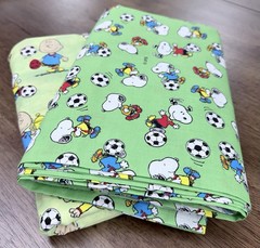 Snoopy Peanuts Vintage Cotton Soccer Themed Concord Fabrics 5+ Continuous Yards