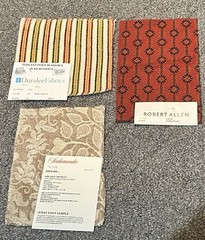 Lot of 18 Mixed Designer Fabric Samples Remnants Seema Krish Pindler Crafts