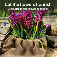 Burlap Fabric Roll – Garden Burlap Fabric Roll 40″ X 13 Feet Natural Burlap Mate