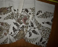 Raoul KASHMIR — DRIFTWOOD 100% Linen Print Fabric LOT of 4 LARGE REMNANTS