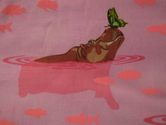 Tula Pink Cotton Fabric 1 Fat Quarter My Hippos Don’t Lie on Pink 18″ x 21