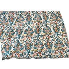 Vintage Mod 60s Floral Upholstery Fabric Scroll Remnant 85 x 135 In (3.75 yd)