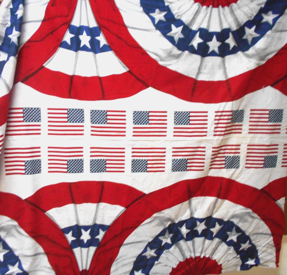 1 yard Patriotic Bunting Fabric