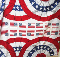 1 yard Patriotic Bunting Fabric