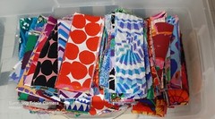 Pound of Kaffe Fassett Fabric Scraps Pack for Crumb Quilting less than 4in