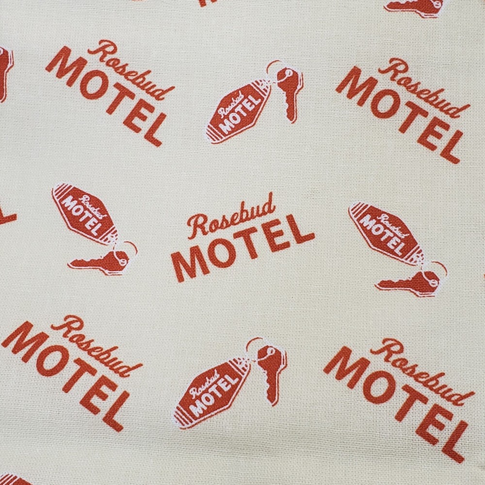 Camelot Fabrics SCHITT’S CREEK ROSEBUD MOTEL KEYCHAIN 100% Cotton .5 Yards