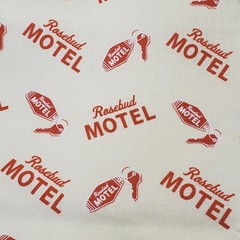 Camelot Fabrics SCHITT’S CREEK ROSEBUD MOTEL KEYCHAIN 100% Cotton .5 Yards