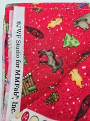 JWF Stufio Christmas Woodland Cotton Print Fabric 3 Yard X 44″ UNCUT Red Multi