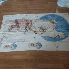 Daisy Kingdon Father Christmas Door Panel 60″ Long X 35″wide W/2 appliques