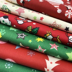 6 PCS Christmas Fabric Fat Quarters 19.7×19.7 Inch Cotton Quilting Bundles DIY