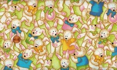 ‘BEDTIME FOR BUNNY’ GREEN QUILT FABRIC