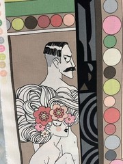 “Ghastlie Love” Cotton Print 1 Yard (36” x 44” ) By Alexander Henry 2019