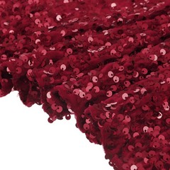 Sequin Fabric Red, 2 Yards Length 3.9 Feet Wide Velvet Fabric for Craft