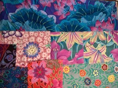 Kaffe Fassett strips, squares, & scraps