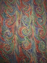 2 yards fabric Hoffman 44″ metallic gold green red blue purple jewel tones