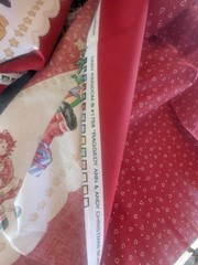 Daisy Kingdom Raggedy Ann Andy Christmas Border Fabric #1758 Cotton 44 X 3 yards