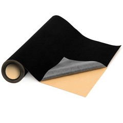 Mesheshe Self Adhesive Felt Fabric, Soft Velvet Drawer 17″W x 130″L, Black