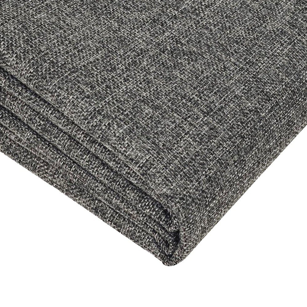 Heavy Linen Fabric 40×57 Inch 1.2mm Thick Solid Cloth Embroidery Dark Grey