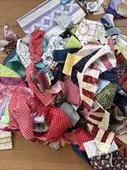 Vintage Cotton Fabric Scraps For Crumb Quilts & Crafts Junk Journal 5 Pounds LOT