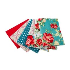 Pioneer Woman 6pc VINTAGE FLORAL Fat Qtr 8″ x 21″ 100% Cotton Quilt Fabric