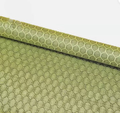 3K Hexagonal Jacquard Weave Yellow Aramid Carbon Fiber mixed fabric cloth 100*50