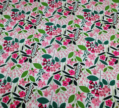 CraftsFabrics 8Pcs Floral Precut Fabric Square Sheets for Quilting, Crafting