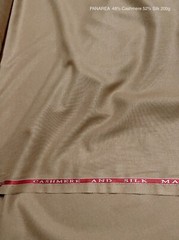 Beige Cashmere Wool & Silk Suiting Fabric Piacenza PANAREA Sand Camel 3.80 meter