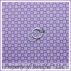 BonEful Fabric FQ Cotton Quilt Purple Polka Dot Block Gingham Stripe Little Mask