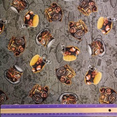 Blank Quilting – Time Travel Steampunk Top Hats Fabric – By The Yard