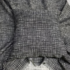 Fabric By The Yard Black And White Abstract Crosshatch Polyester Upholstery