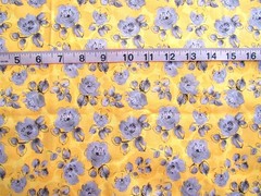 1 yd 100% Cotton “Soleil” by Whistler Studio for Windham Fabrics, Grey Flowers