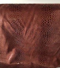 Copper Brown snake skin soft vinyl upholstery, drapery, clothing, home décor