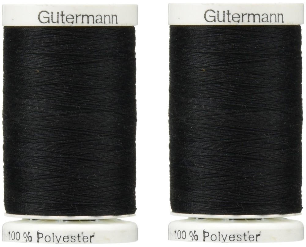 Gtermann Sew-All Thread 547 Yards – Black (2 Pack) – Polyester 2 Pack,
