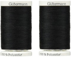 Gtermann Sew-All Thread 547 Yards – Black (2 Pack) – Polyester 2 Pack,