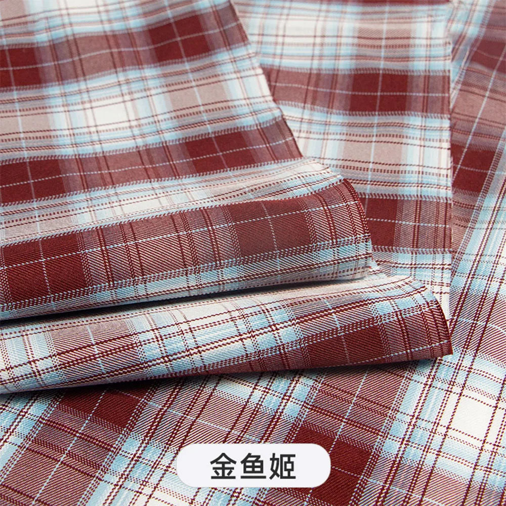 150cm x 50cm Japanese Style Twill Plaid Fabric for DIY Sewing Dress Sofa Cushion