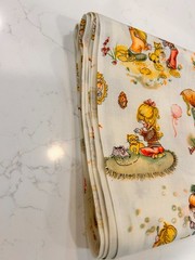 Darling 70s Girls With Cats Manes Holly Hobbie Inspired 45” Wide 7 Yards Fabric