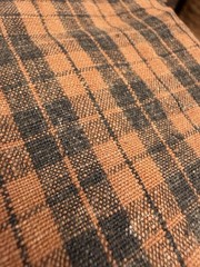 Vintage Handwoven Fabric Bundle Plaid Stripe Primitive Patchwork Cotton 10 pcs