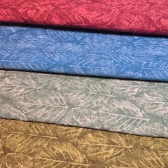Leaves Earth Tones Seasons Cotton Fabric Tonal Blender 6 Yards (1 Yard Each)