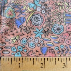 Joann Exclusive Bird Floral Flannel Fabric 44×32″ Peach Nature Boho Print Soft