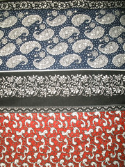 #364 Vintage Mark Fabrics 1993 Red Blue White Black Colorblock 1.5 yds by 60″