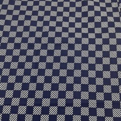 5 Yards JoAnn Cotton Fabric Blue White Check Diagonal Stripe 5 5/8 yds x 44 In