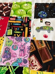 Lot of 40 “I SPY” Quilt Squares 5″x5″ 100% Cotton, Rotary Cut, No Two Are Alike