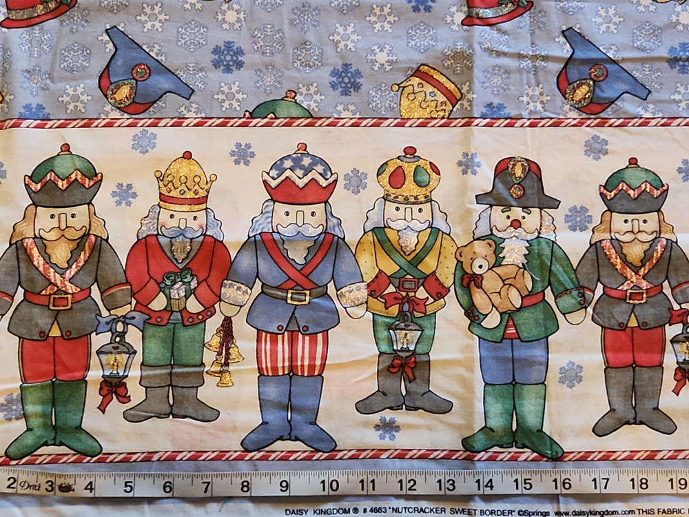 Daisy Kingdom Fabric “Nutcracker Sweet Border” 4663 Christmas Holiday 1-1/4 yd