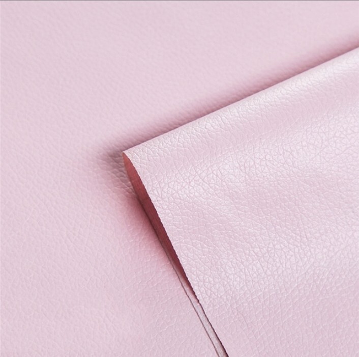 Light Pink Solid Litchi texture FAUX LEATHER ROLL 12″ x 53″ ADHESIVE BACKING