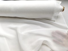 Natural Silk Cotton Chiffon Ivory White Mulberry Silk Chiffon Wedding Fabric