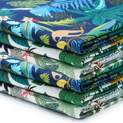 Boao 3 Pieces 3 Yards 62 Inch Wide Floral Cotton Fabric Tropical Rainforest