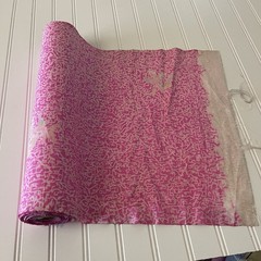 SILK, Pink-White FABRIC 3 Yards x 15 Inches Wide or 108 Inches x 15 Wide