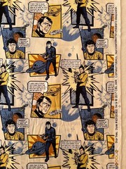 Fabric RARE 2017 Camelot Star Trek Cast Comic Book Panel Cosplay Sci-fi Sold BTY