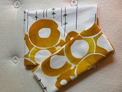 IKEA Maria Vinka 2011 Golden Yellow Flowers Wide Fabric 85.5″ x 59″ + 23″ x 59″